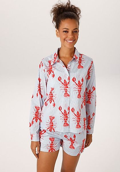 Aniston CASUAL Hemdbluse, gestreift und mit Krebsen bedruckt - NEUE KOLLEKT günstig online kaufen