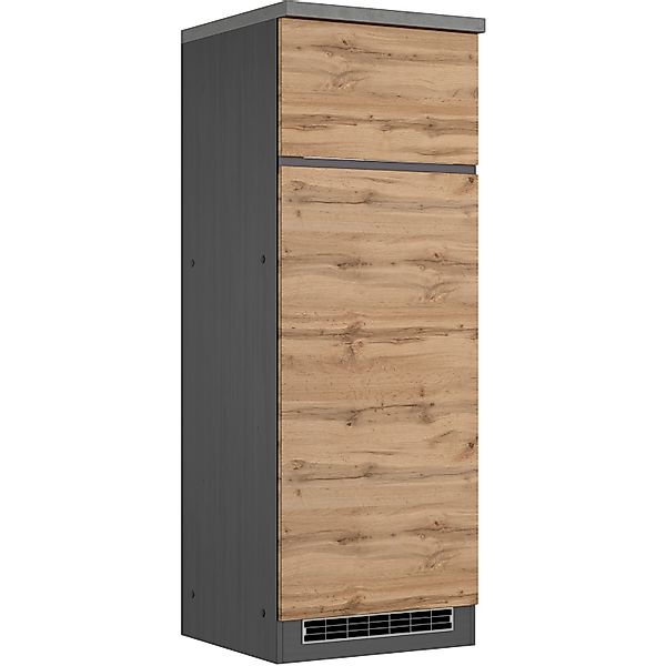 Held Möbel Umbauschrank für Kühl/Gefrierkombi Turin 60cm WotanEiche/Graphit günstig online kaufen