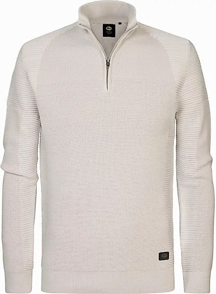 Petrol Half Zip Pullover Ecru - Größe XL günstig online kaufen