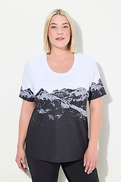 Ulla Popken T-Shirt Funktionsshirt Berge Rundhals günstig online kaufen