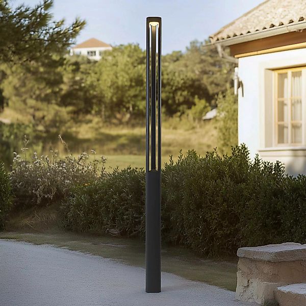 Lucande LED-Außenleuchte Pirron, 230 cm, anthrazit, IP65 günstig online kaufen