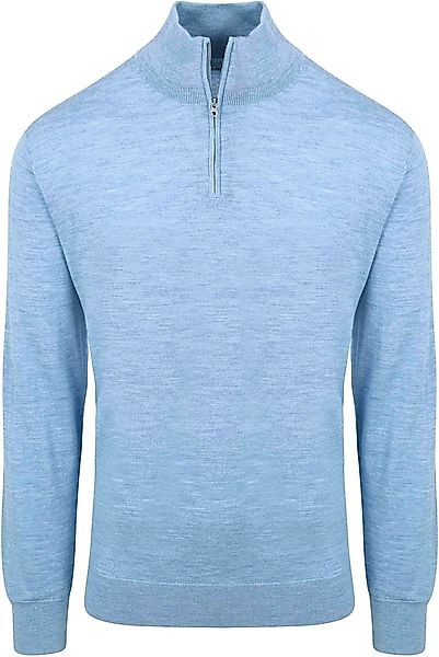 King Essentials The Michael Half Zip Pull Merino Hellblau - Größe XL günstig online kaufen