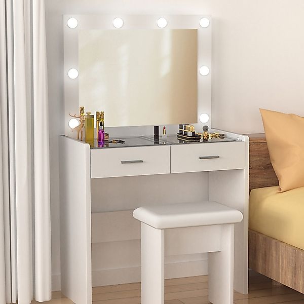 WILGOON Schminktisch mit transparentem Glas und günstig online kaufen
