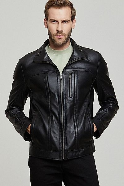 Derimod Lederjacke Bruno Lederjacke Regular Fit, Reißverschluss, Umlegekrag günstig online kaufen