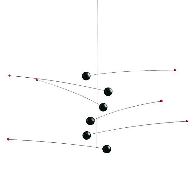 Flensted Mobiles Skulptur Mobile Futura Schwarz (Klein) günstig online kaufen