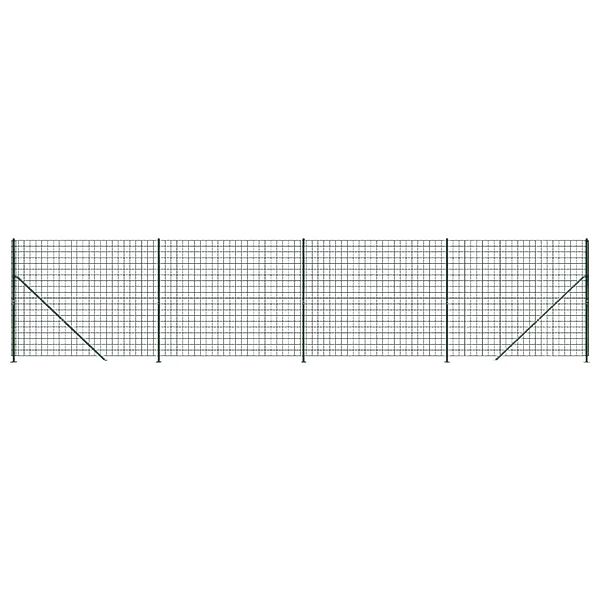 vidaXL Maschendrahtzaun mit Bodenflansch Grün 1,6x10 m 154180 günstig online kaufen