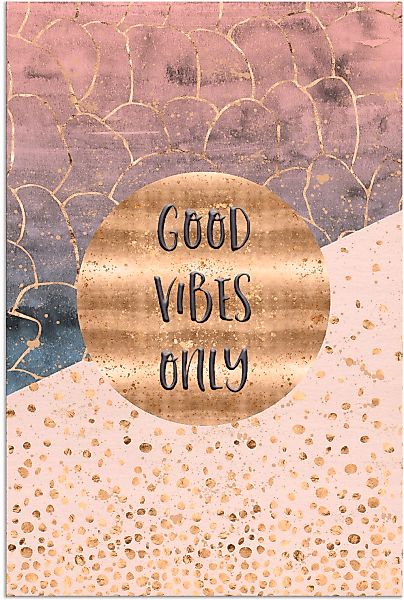 Artland Alu-Dibond-Druck "Nur gute Schwingungen" Sprüche & Texte 1 Stk. tlg günstig online kaufen