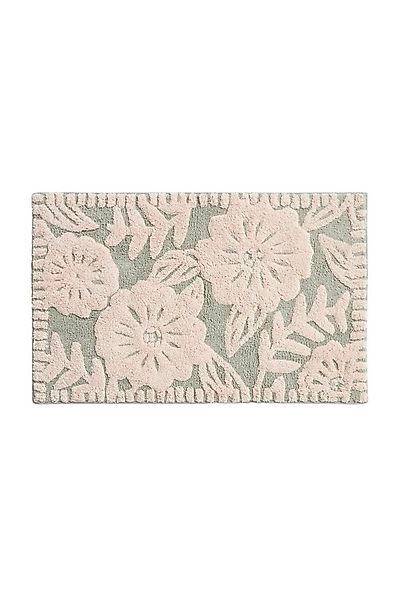 Next Badematte Badematter mit Blumen-Print aus 100 % Baumwolle, Höhe 80 mm, günstig online kaufen
