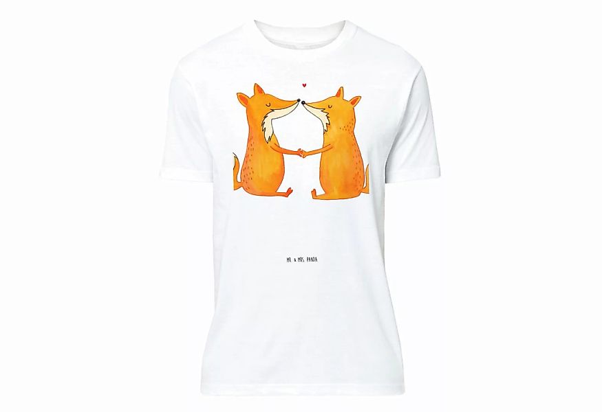Mr. & Mrs. Panda T-Shirt Füchse Liebe - Weiß - Geschenk, Damen, Fuchs, Frau günstig online kaufen