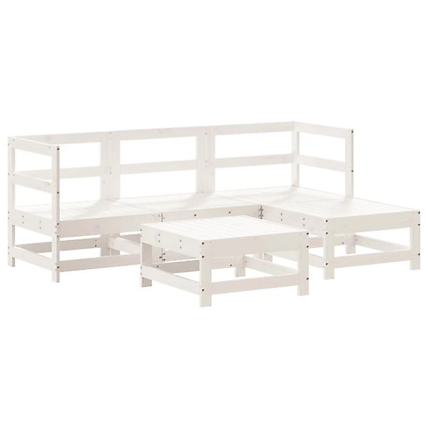 vidaXL 5-Tlg Garten-Lounge-Set Weiß Massivholz Kiefer 3186173 günstig online kaufen