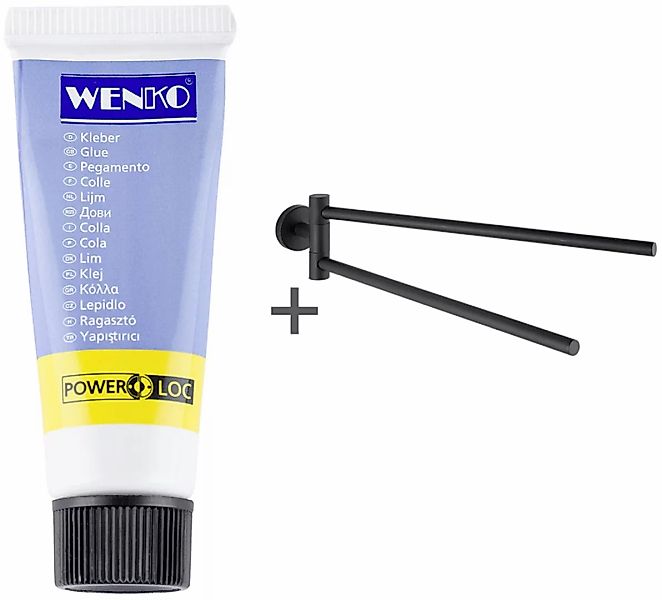 WENKO Handtuchhalter "Modell Bosio", (2 tlg.), 2-armig inkl. Power-Loc Kleb günstig online kaufen
