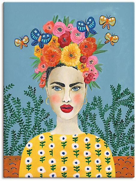 Artland Leinwandbild "Frida-Kopfschmuck I" Bilder von Frauen 1 Stk. tlg. au günstig online kaufen