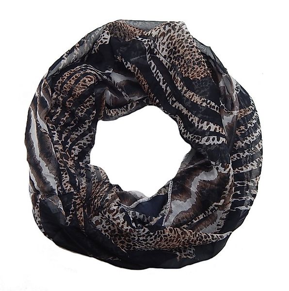 Ella Jonte Loop, kleiner leichter Rundschal mit Animal Print Leopard günstig online kaufen