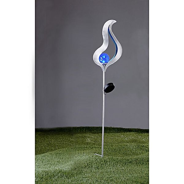 HAC24 LED Solarleuchte Gartenleuchte Flammenleuchte Silber günstig online kaufen