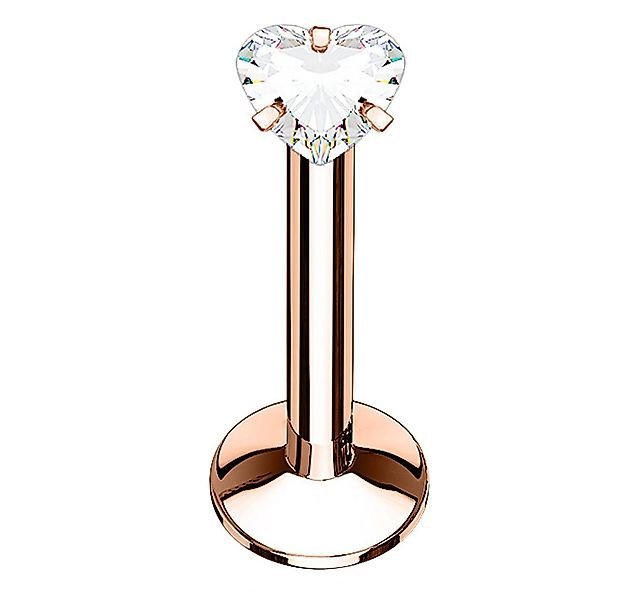 Taffstyle Piercing-Set Lippenpiercing Monroe Stud Stecker Kristall Herz Kop günstig online kaufen