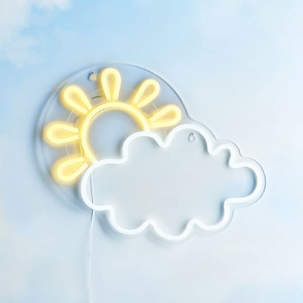 Neon Wandleuchte Sonne und Wolke günstig online kaufen