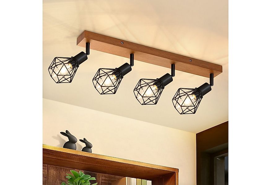 ZMH Deckenleuchten Schwarz Deckenspot - E14 Vintage Schwenkbar 350° für Flu günstig online kaufen