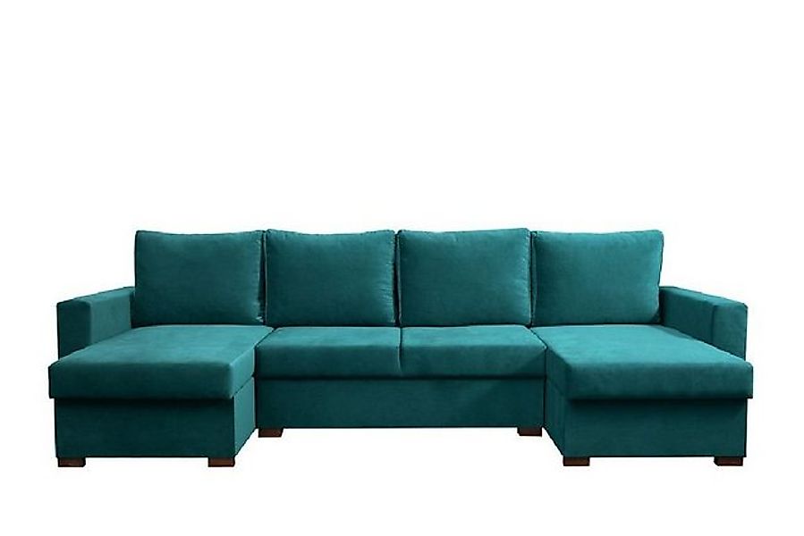 JVmoebel Ecksofa UForm Sofa Sofa mit Bettfunktion Bettkasten Schlafsofa Cou günstig online kaufen