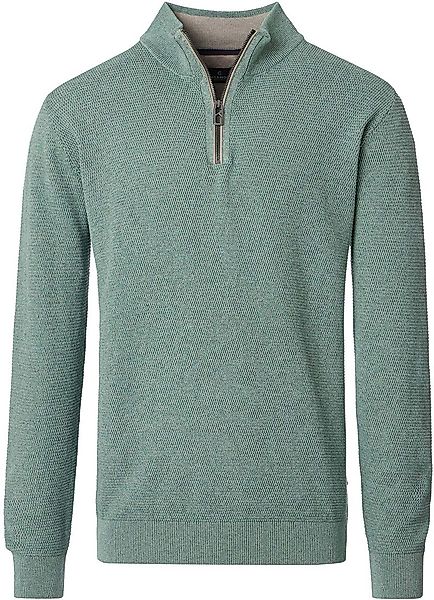 Casa Moda Halfzip Pullover Structure Melange Hellgrün - Größe XXL günstig online kaufen