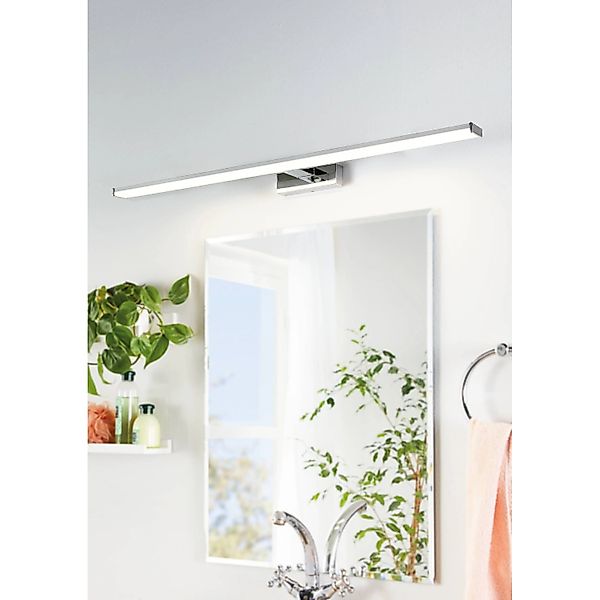 Eglo LED Spiegelleuchte Pandella 1 Weiß-Chrom-Silber L1200mm 13,5W günstig online kaufen