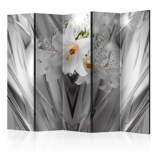 5-teiliges Paravent - Steel Lilies Ii [room Dividers] günstig online kaufen