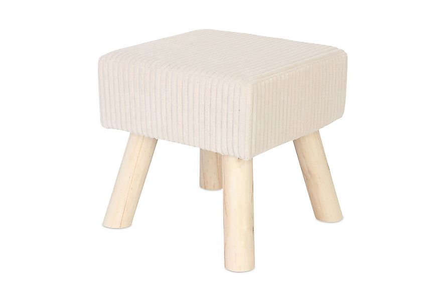 relaxdays Sitzhocker Hocker Cord, Beige günstig online kaufen