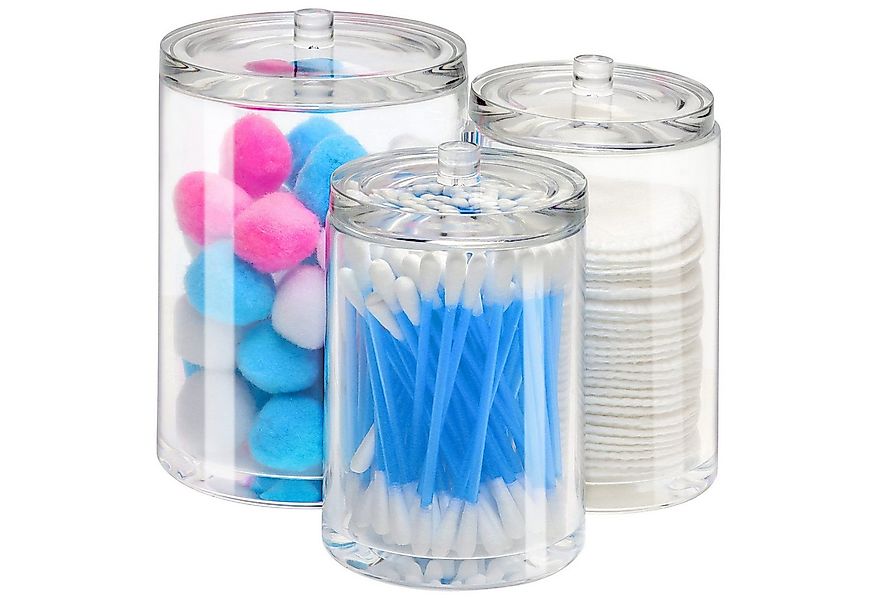 Kovira Wattestäbchenspender 3-in-1 Wattepads Kosmetik Aufbewahrungsbox Set, günstig online kaufen