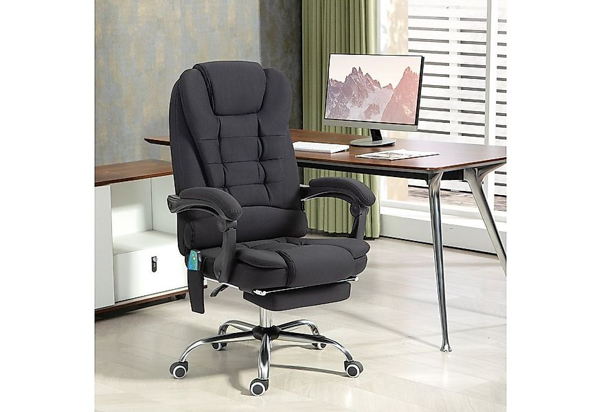 Vinsetto Schreibtischstuhl Bürostuhl mit 6 Massagepunkten, höhenverstellbar günstig online kaufen
