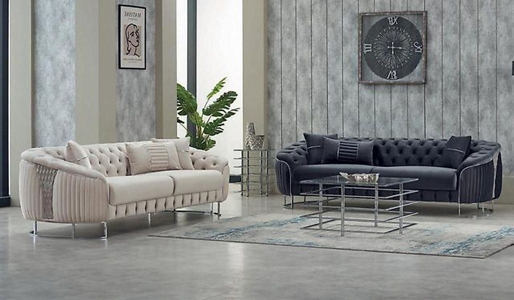 Xlmoebel Sofa Vollständiges Sofa-Set Polstercouch Drei-Sitzer Sessel in Bei günstig online kaufen