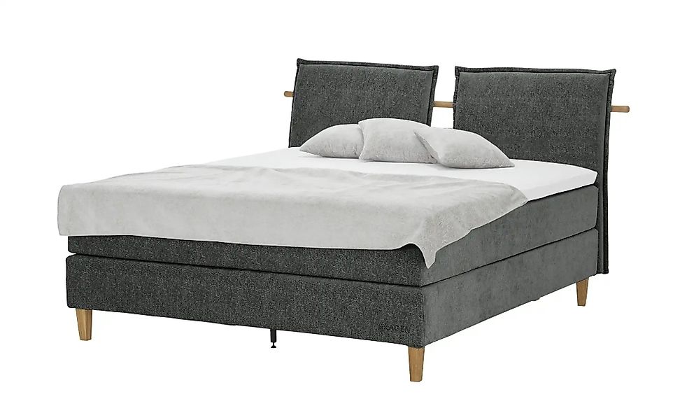 SKAGEN STUDIO Boxspringbett  Voodie ¦ grau ¦ Maße (cm): B: 222 H: 107 Bette günstig online kaufen