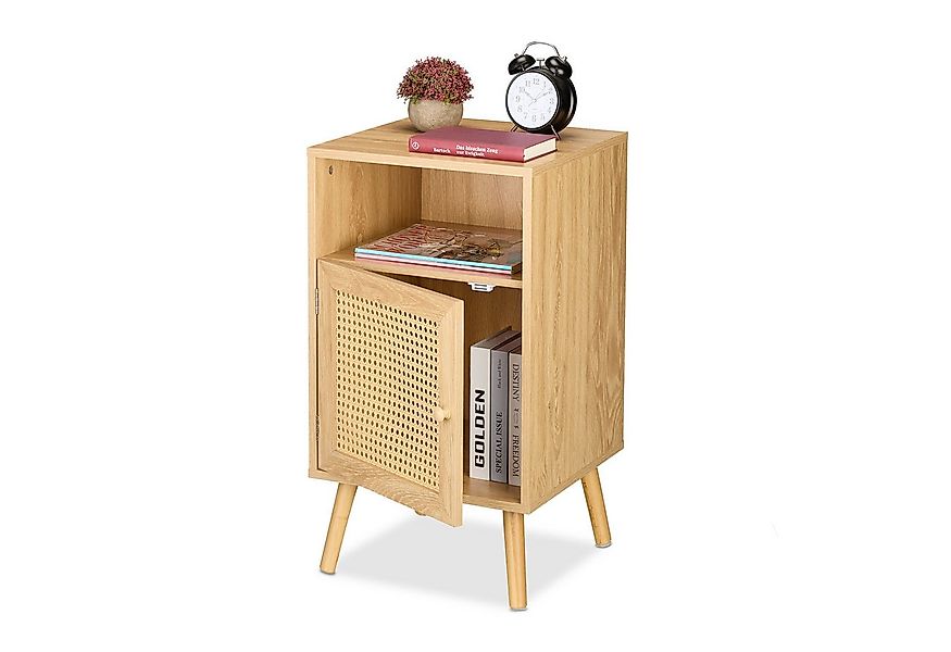 relaxdays Nachttisch im Rattan Desig günstig online kaufen