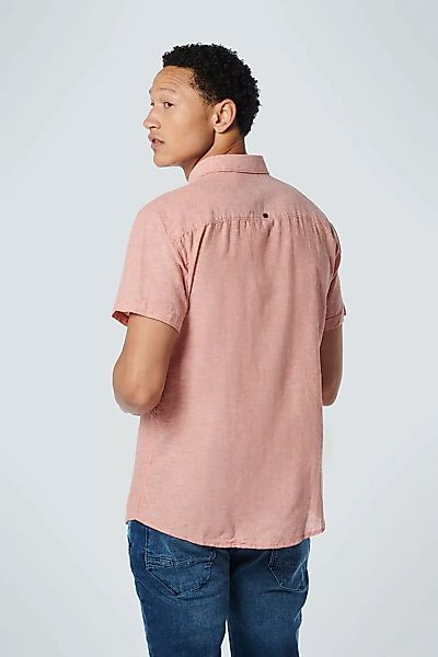 No Excess Short Sleeve Hemd Leinen Lachsrosa - Größe XL günstig online kaufen
