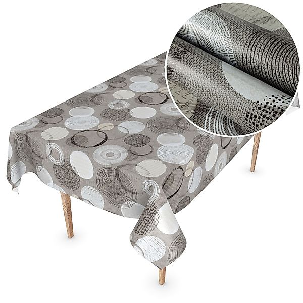 ANRO Tischdecke Wachstuchtischdecke MIMOSA Gartentischdecke (Einzelstück günstig online kaufen