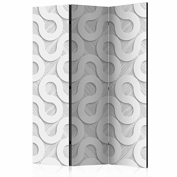 3-teiliges Paravent - Grey Spirals [room Dividers] günstig online kaufen