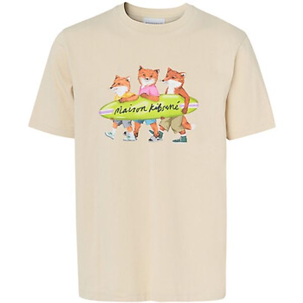 Maison Kitsuné  T-Shirts & Poloshirts T-Shirt Maison Kitsuné Surfing Foxes günstig online kaufen