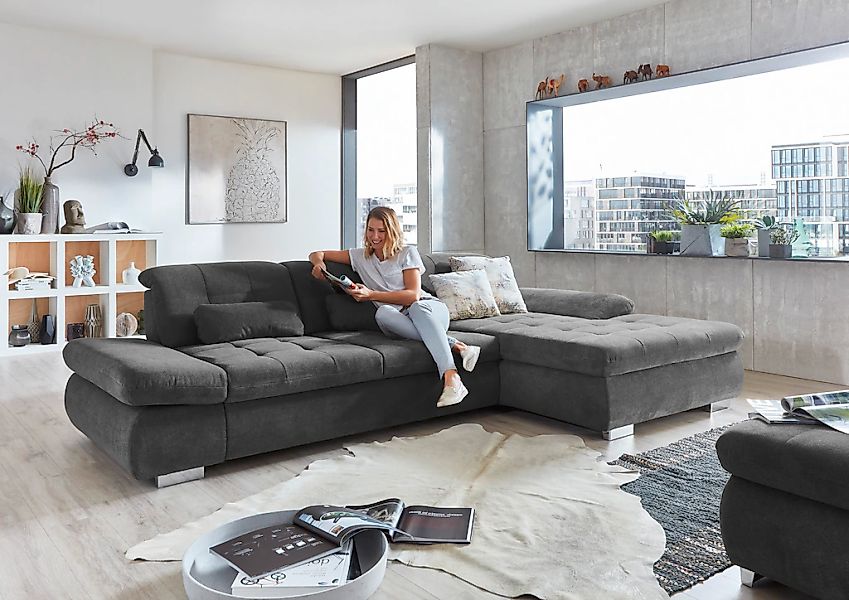 Die PlanBar Ecksofa "MP-IN17004 L-Form" wahlweise mit Funktion, Federkern günstig online kaufen