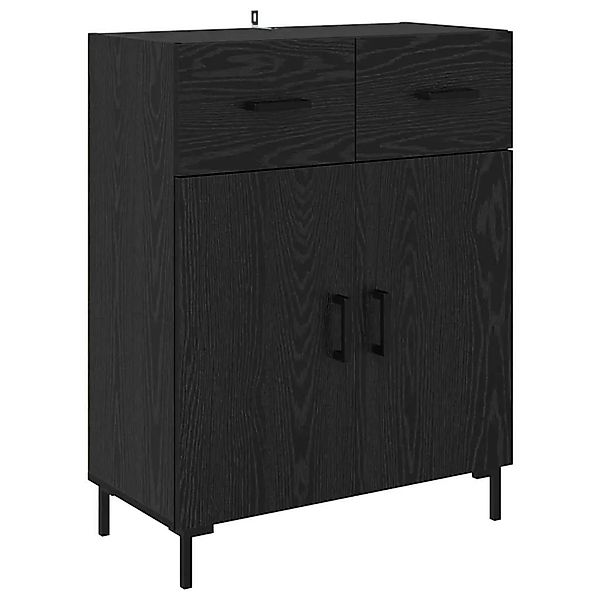 vidaXL Sideboard Schwarz Eichen-Optik 69,5 x 34 x 90 cm Holzwerkstoff 88228 günstig online kaufen