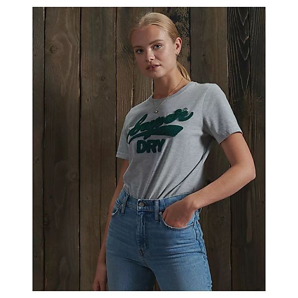 Superdry Collegiate Chenille Kurzarm T-shirt M Mid Marl günstig online kaufen