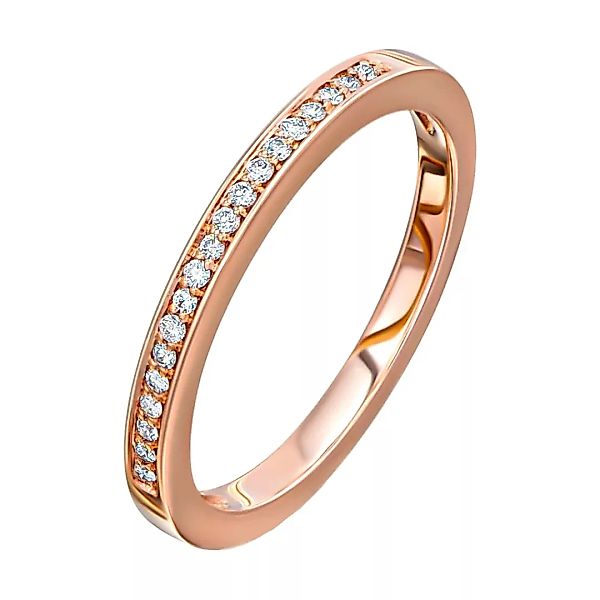 ONE ELEMENT Diamantring "0.09 ct Diamant Brillant Memoire Ring 585 Rotgold" günstig online kaufen