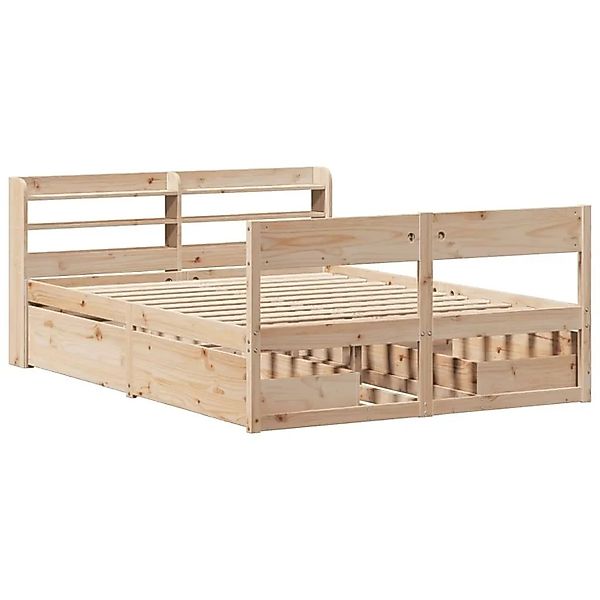 vidaXL Massivholzbett ohne Matratze 135x190 cm Kiefernholz 3307137 günstig online kaufen
