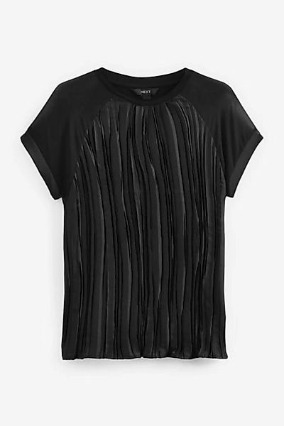 Next T-Shirt Kurzärmeliges Oberteil aus Webstoff mit Falten (1-tlg) günstig online kaufen