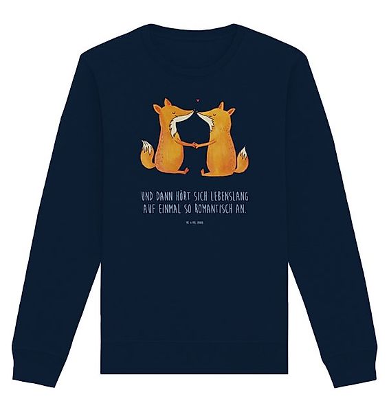 Mr. & Mrs. Panda Longpullover Größe M Füchse Liebe - French Navy - Geschenk günstig online kaufen