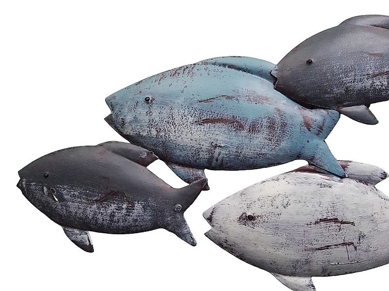 Deko-Impression Wanddekoobjekt Wandobjekt Fische bunter Fischschwarm günstig online kaufen