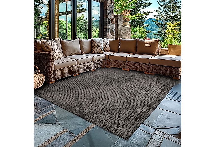 Carpettex Outdoorteppich Unicolor, Rechteck, Höhe: 3 mm, Teppich Wetterfest günstig online kaufen