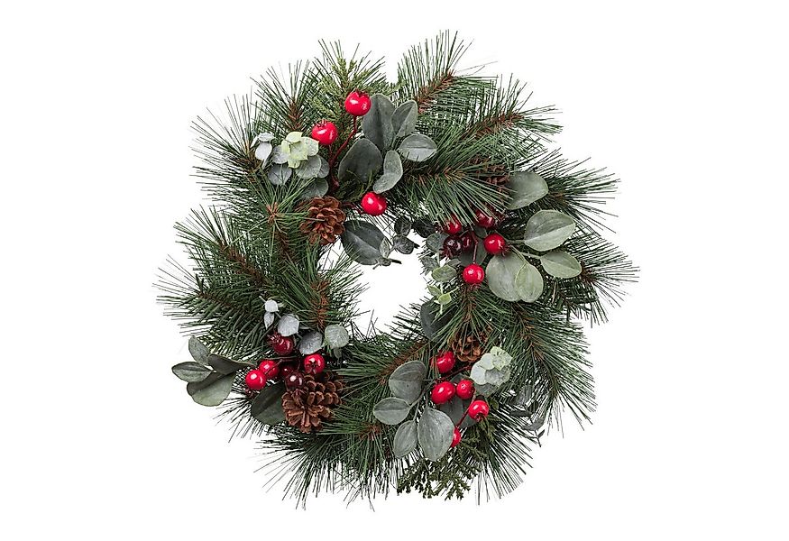 Kunstkranz Tannen-Mix-Kranz, Creativ green, Höhe 8 cm, mit Zapfen und Beere günstig online kaufen