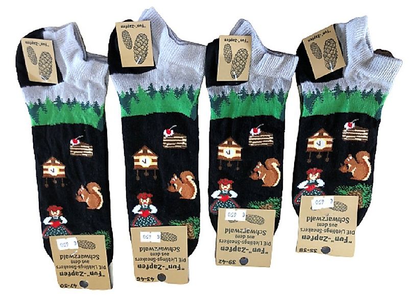Mein Style Freizeitsocken Schwarzwald Sneaker Motivsocken Fun Zapfen (1 Paa günstig online kaufen