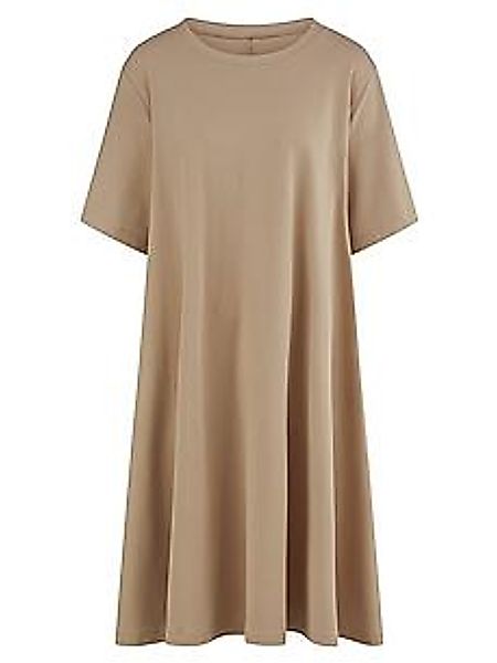 Jersey-Kleid Rundhals-Ausschnitt Emilia Lay braun günstig online kaufen