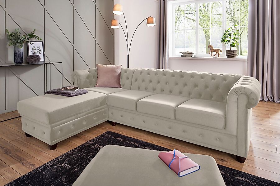 Home affaire Chesterfield-Sofa New Castle L-Form, günstig online kaufen
