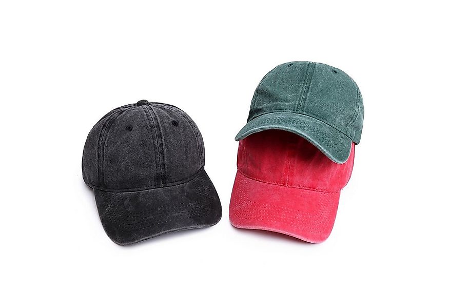 Made by Nami Baseball Cap Basecap Used Look - Rot Schwarz Grün mit oder ohn günstig online kaufen