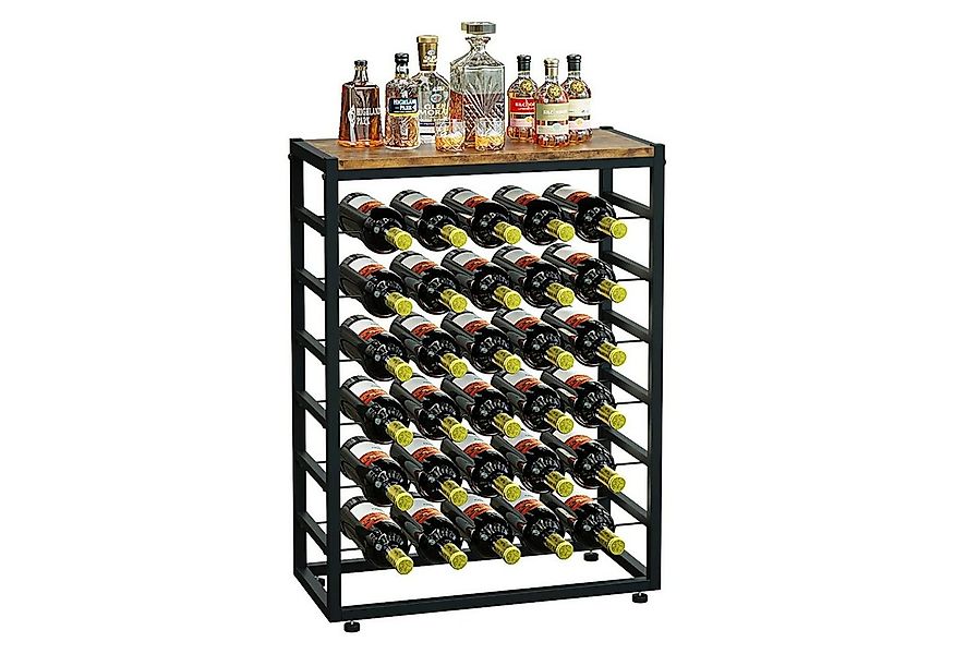 Dripex Weinregal 6 Etagen Flaschenregal für 30 Flaschen mit Tischplatte günstig online kaufen
